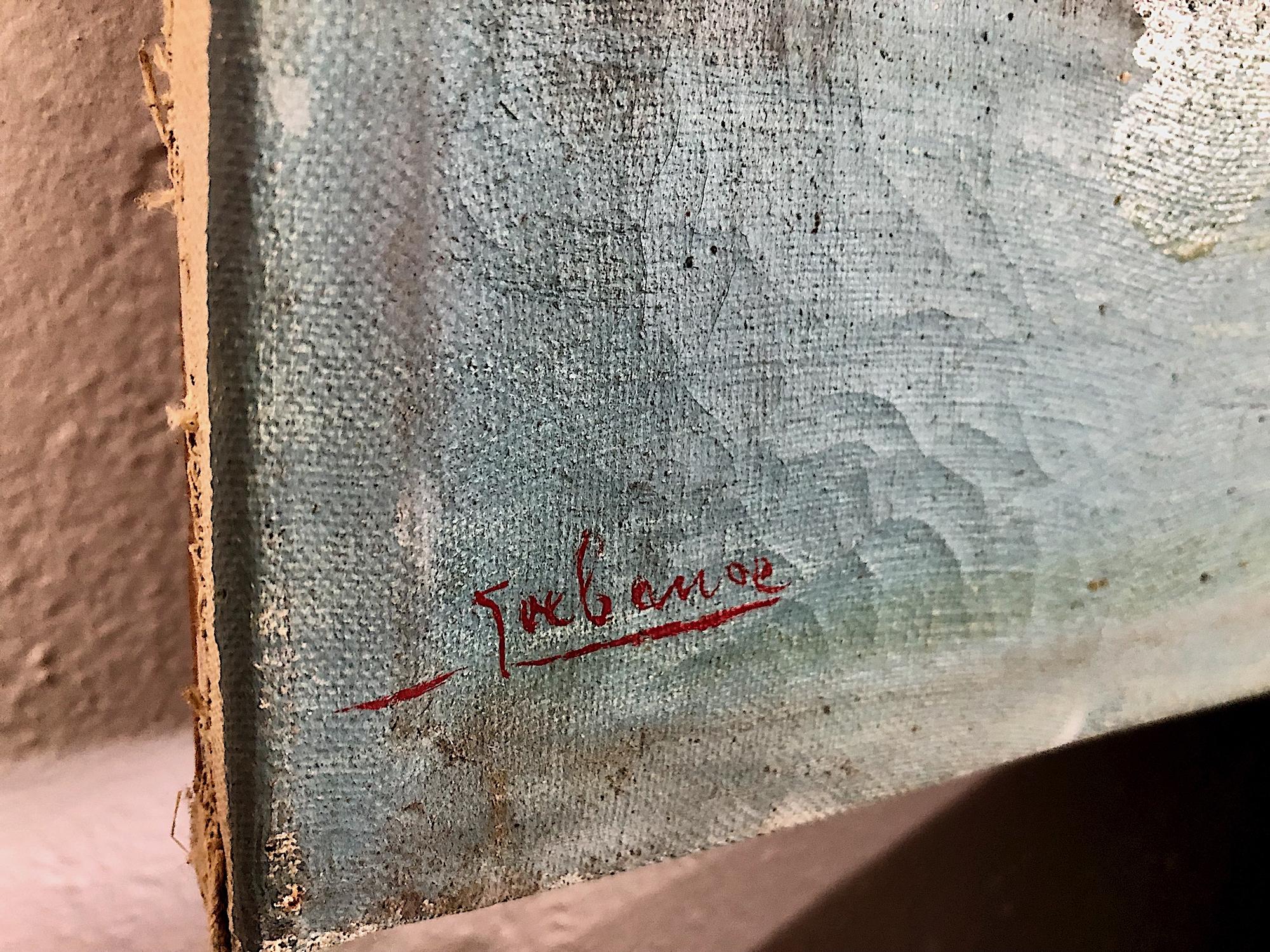 Mondlicht in den Tropen (Grau), Landscape Painting, von Unknown