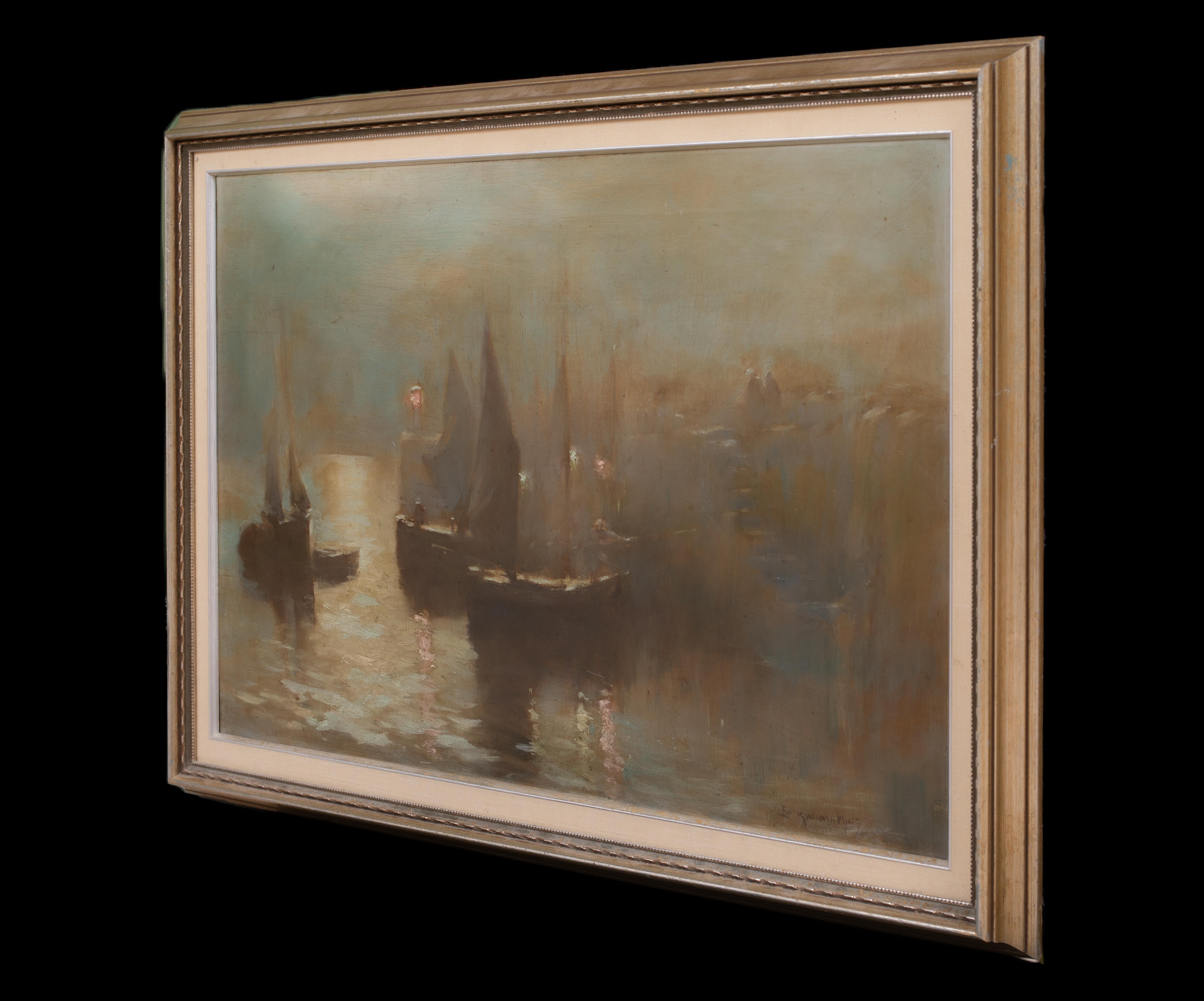 Harbour Moonlit, St Ives, Cornouailles, 19e siècle par BARAGWANATH KING (1864-1949) 3