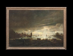 Moonlit River Landscape, 17th Century attr. Aert van der Neer (1603-1677)