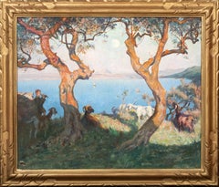 Le lever de la lune, Etang de Berre, vers 1900  par Mary Poyntz MacEwen (exh. 1899-1905)