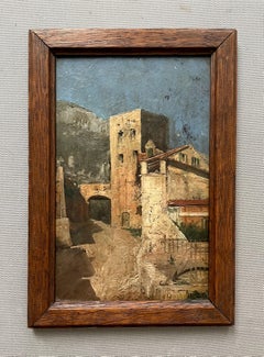 Moorish Village, Oil On Panel