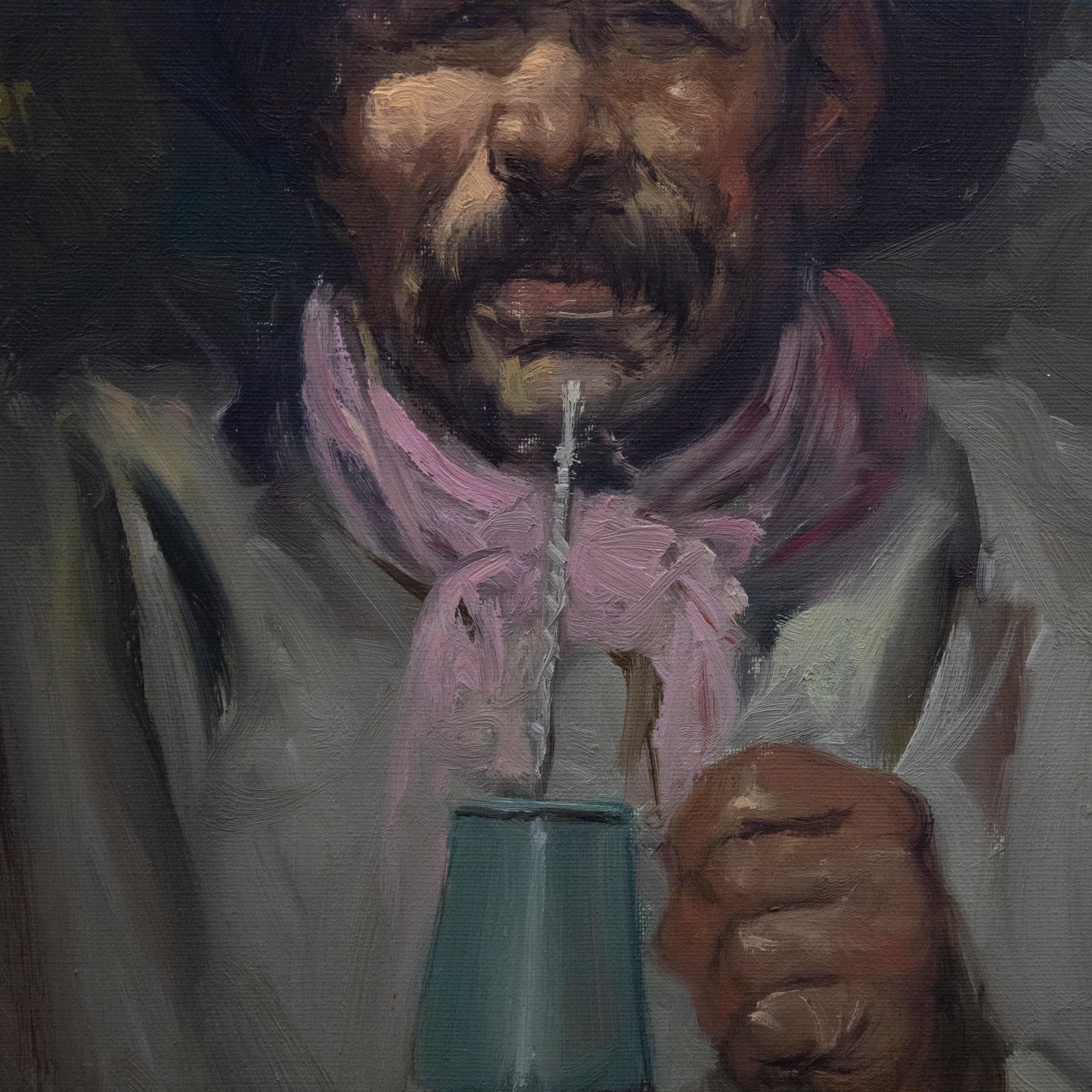 Un incantevole ritratto dell'artista argentino Morando Luque. Il ritratto raffigura un uomo che in Argentina viene definito 