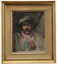 Morando Luque (geb. 1915) - 20. Jahrhundert Öl, Gaucho