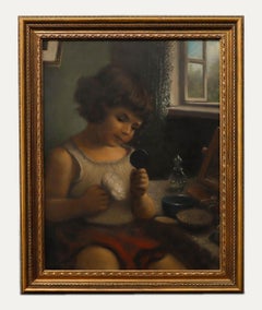 Vintage Morton - Early 20th Century Oil, At the Dressing Table