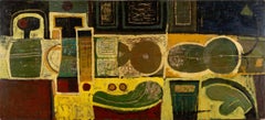 Mosaic, Oil on Board Painting by Laurence Scarfe, 1960