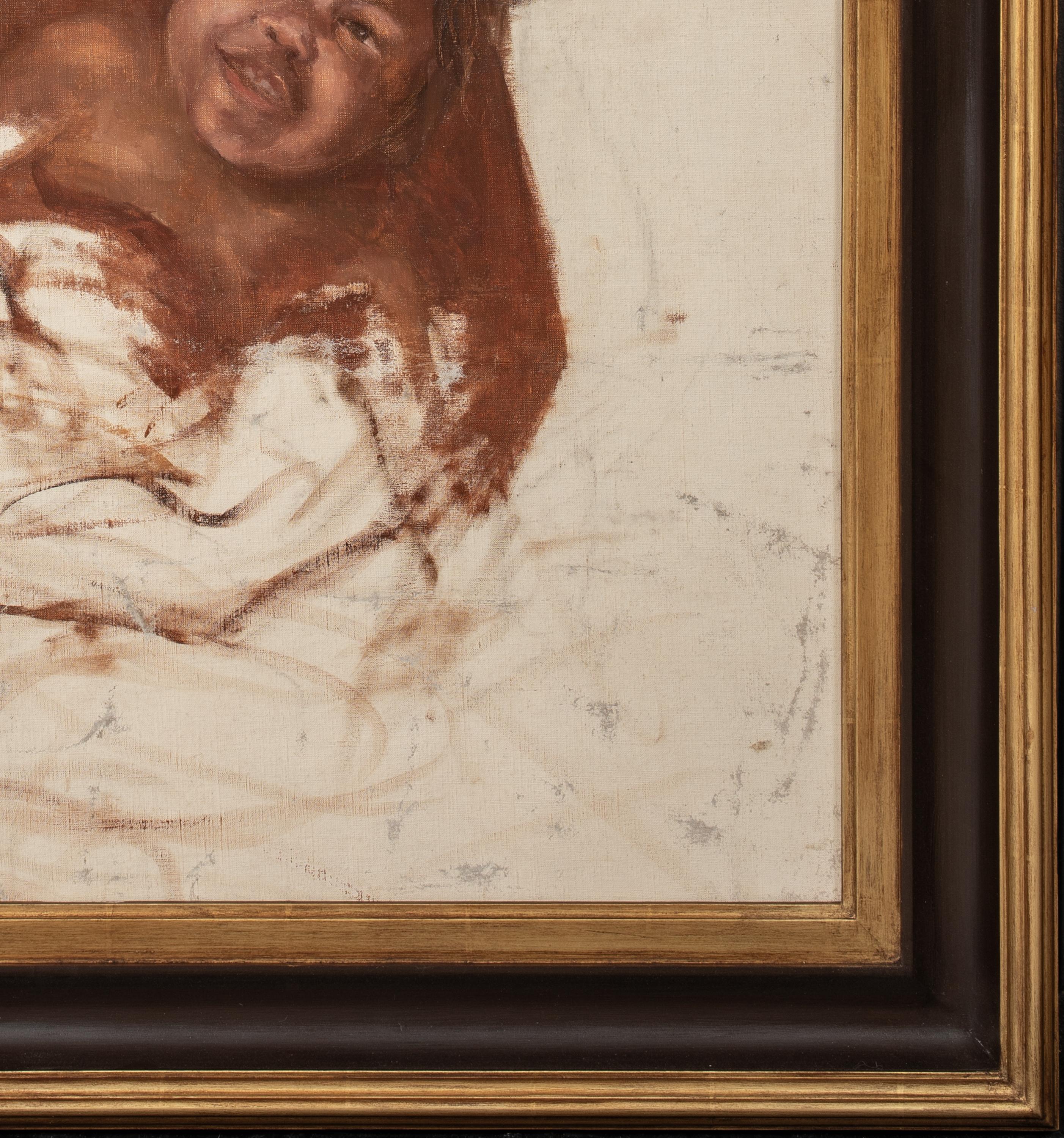Mutter mit Kind, New South Wales, Australien, 19. Jahrhundert

von Leutnant George Austin Woods

Großes Porträt einer Aborigine-Mutter mit Kind aus New South Wales, Australien, 19. Jahrhundert, Öl auf Leinwand. Ausgezeichnete Qualität und Zustand