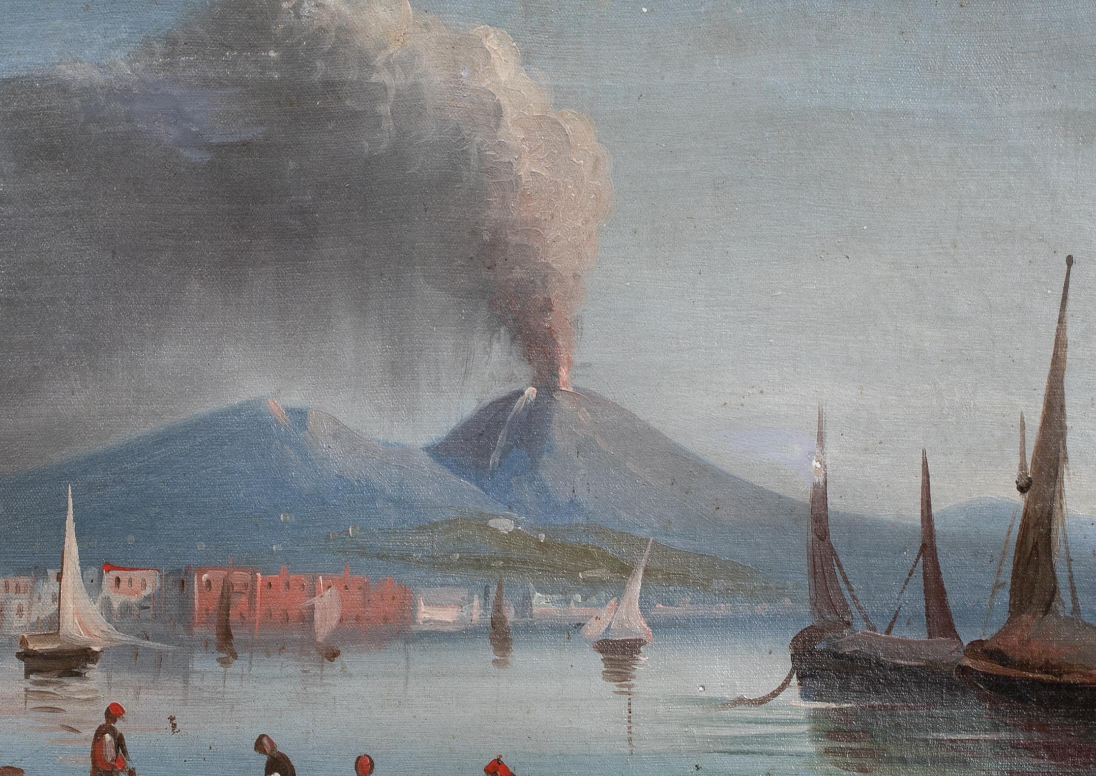 Montiertes Vesuv aus der Bucht von Neapel, 19. Jahrhundert 4