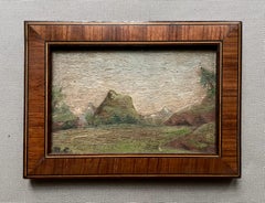 Paesaggio di montagna, olio su pannello
