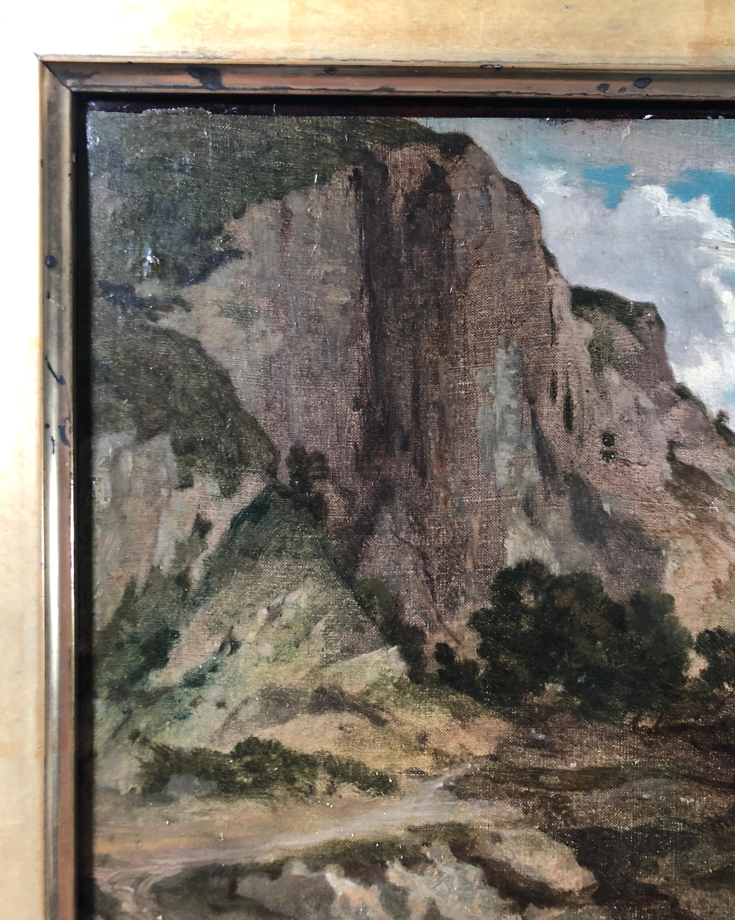 Paisaje de montaña, Firma para identificar 1