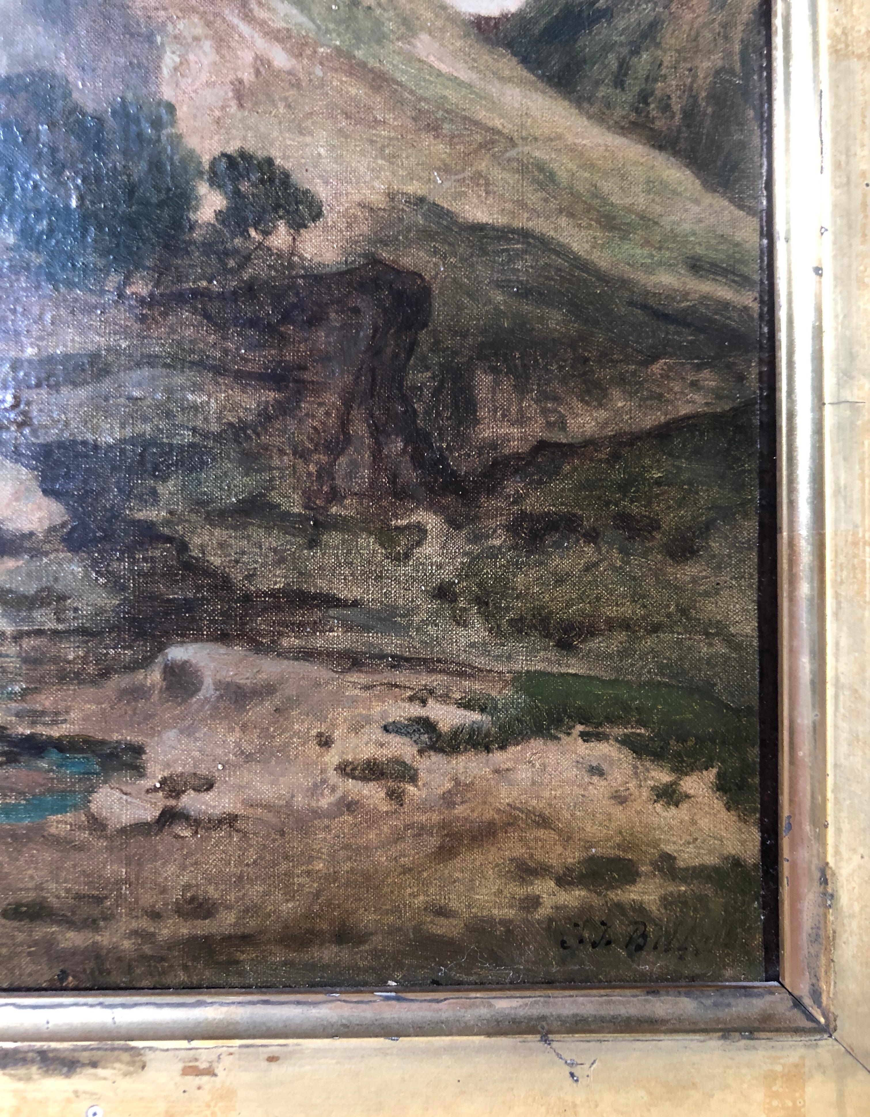 Paisaje de montaña, Firma para identificar 3