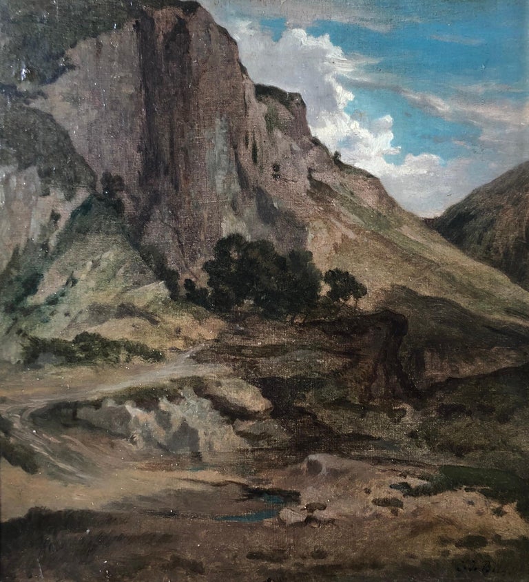 Unknown Mountain Landscape, Signature To Identify For Sale at 1stDibs