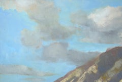 Mountain Landscape with Wildflowers in the Marsh in Acrylic on Canvas