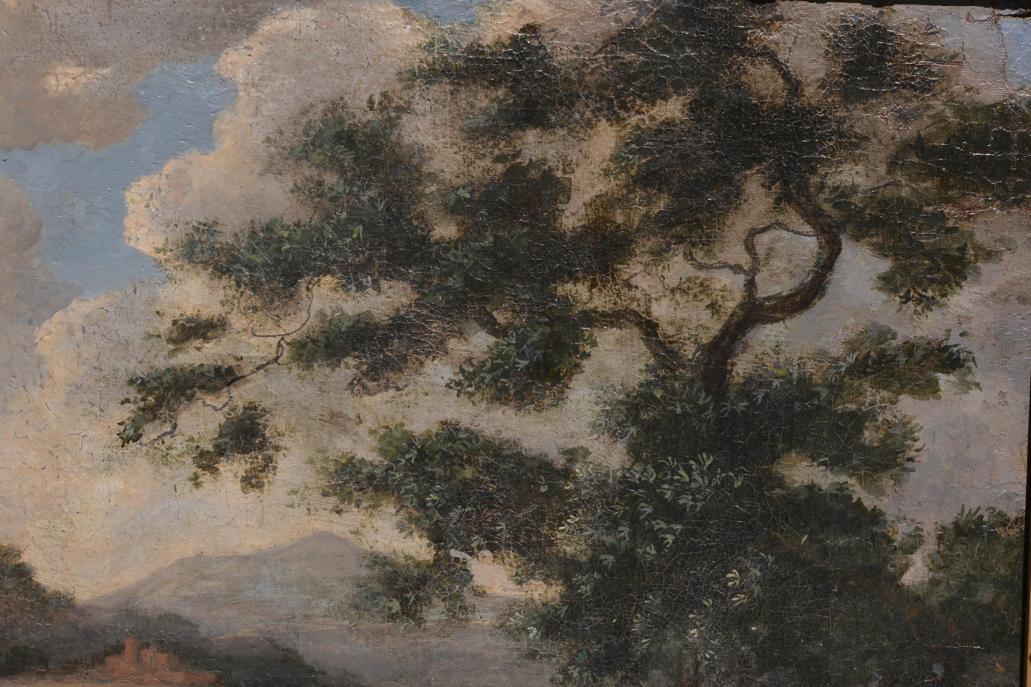 Vista de montaña Paisaje barroco Capriccio Siglo XVII Pintura al óleo Viejo Maestro - Painting Realista de Unknown