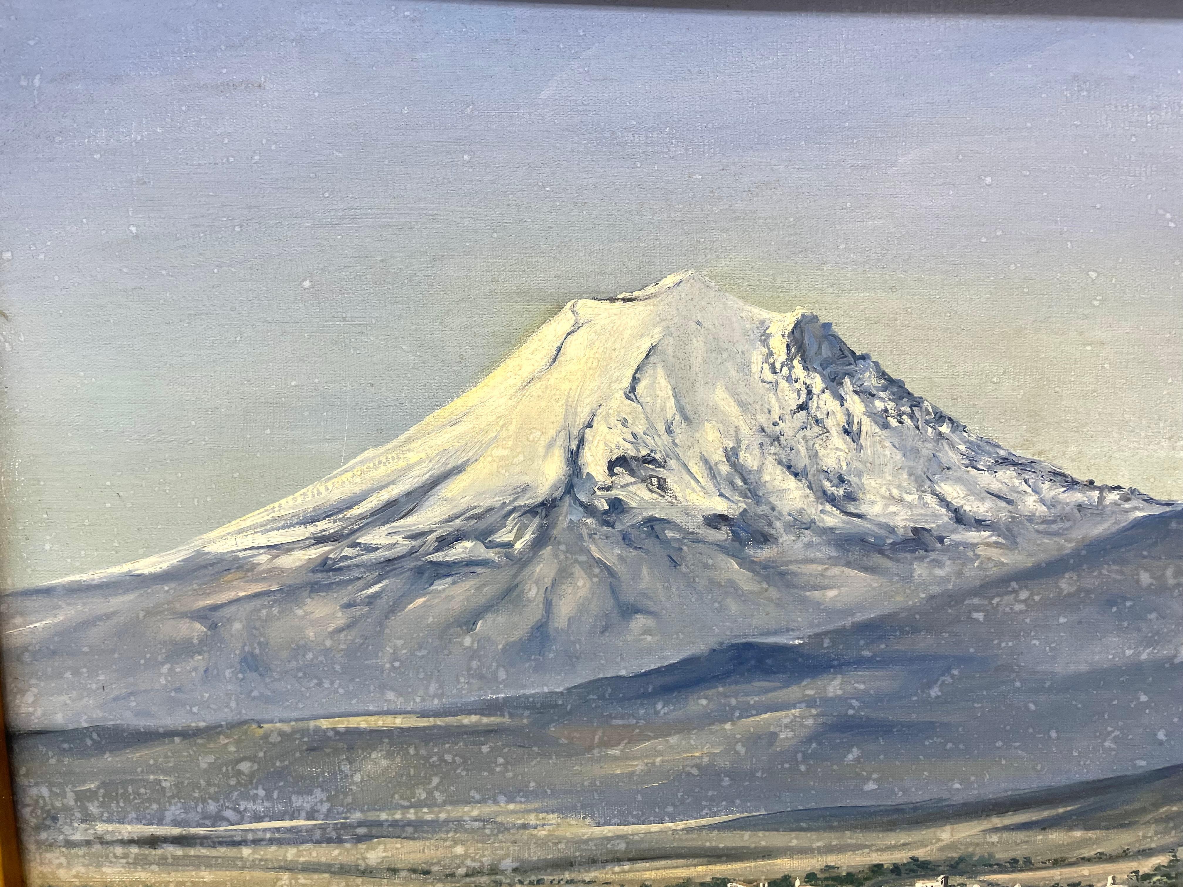 Mountainscape Depicting Popocateptl - Painting by Unknown