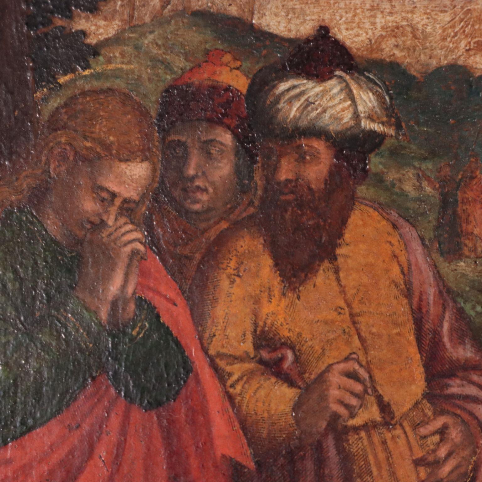 Mourning on the dead Christ, Oil On Paper On Canvas , 16th Century 1