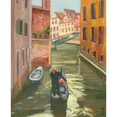 M.S.W. – 20. Jahrhundert, Ölgemälde, Eine Reise durch Venedig