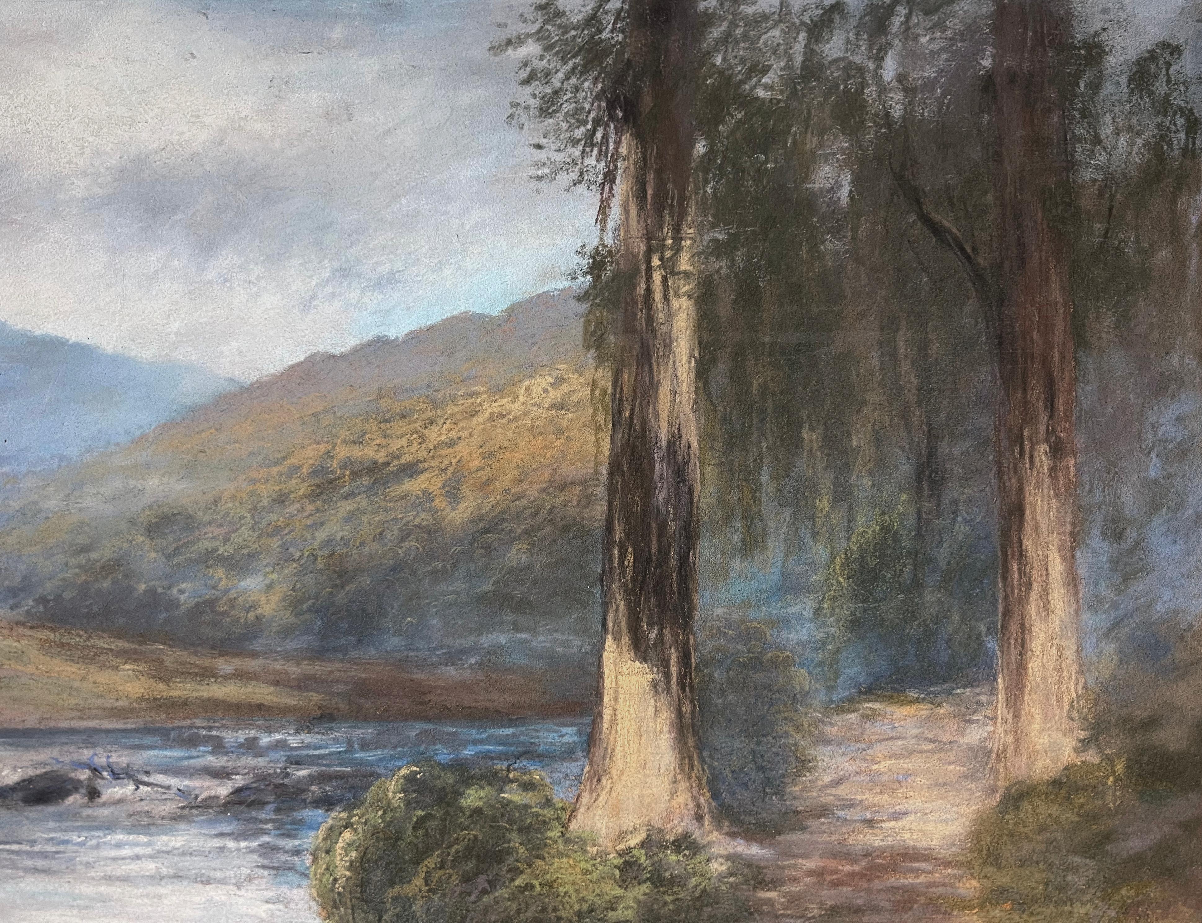 Il monte Tamalpais e il ruscello in primavera, circa 1900 - Painting Impressionismo americano di Unknown