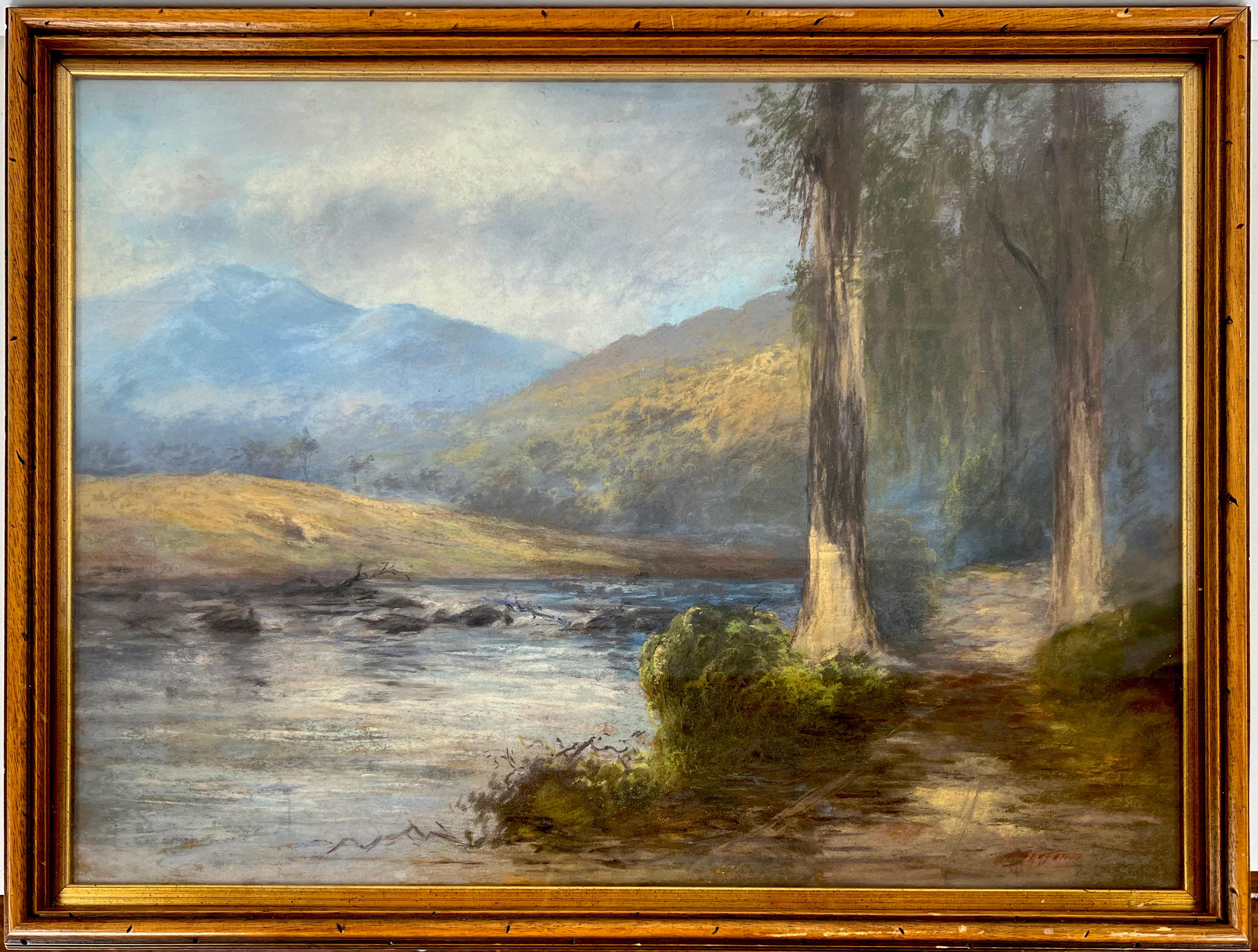 Mt. Tamalpais and Stream in the Spring circa 1900