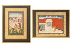Scuola Mughal Radna e Krishna Gouache, 2