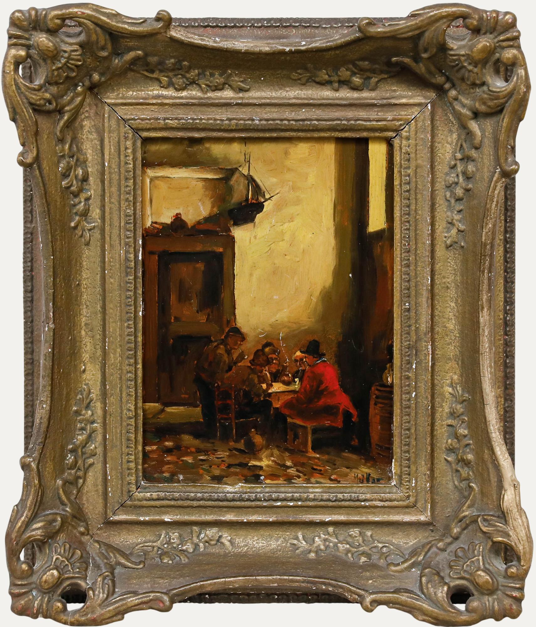 Iler d'après Claus Meyer (1856-1919) - Début du 20e siècle Huile, Dans la taverne