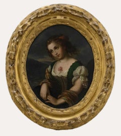 Munich School 19th Century Oil - Portrait of a Girl