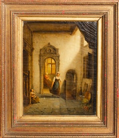 Mystery 19th Century Artist, Old Master Genre Painting