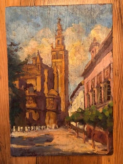 Mystery Signed Impressionist Street Scene