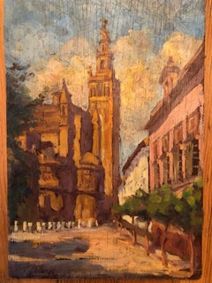 Mystery Signed Impressionist Street Scene