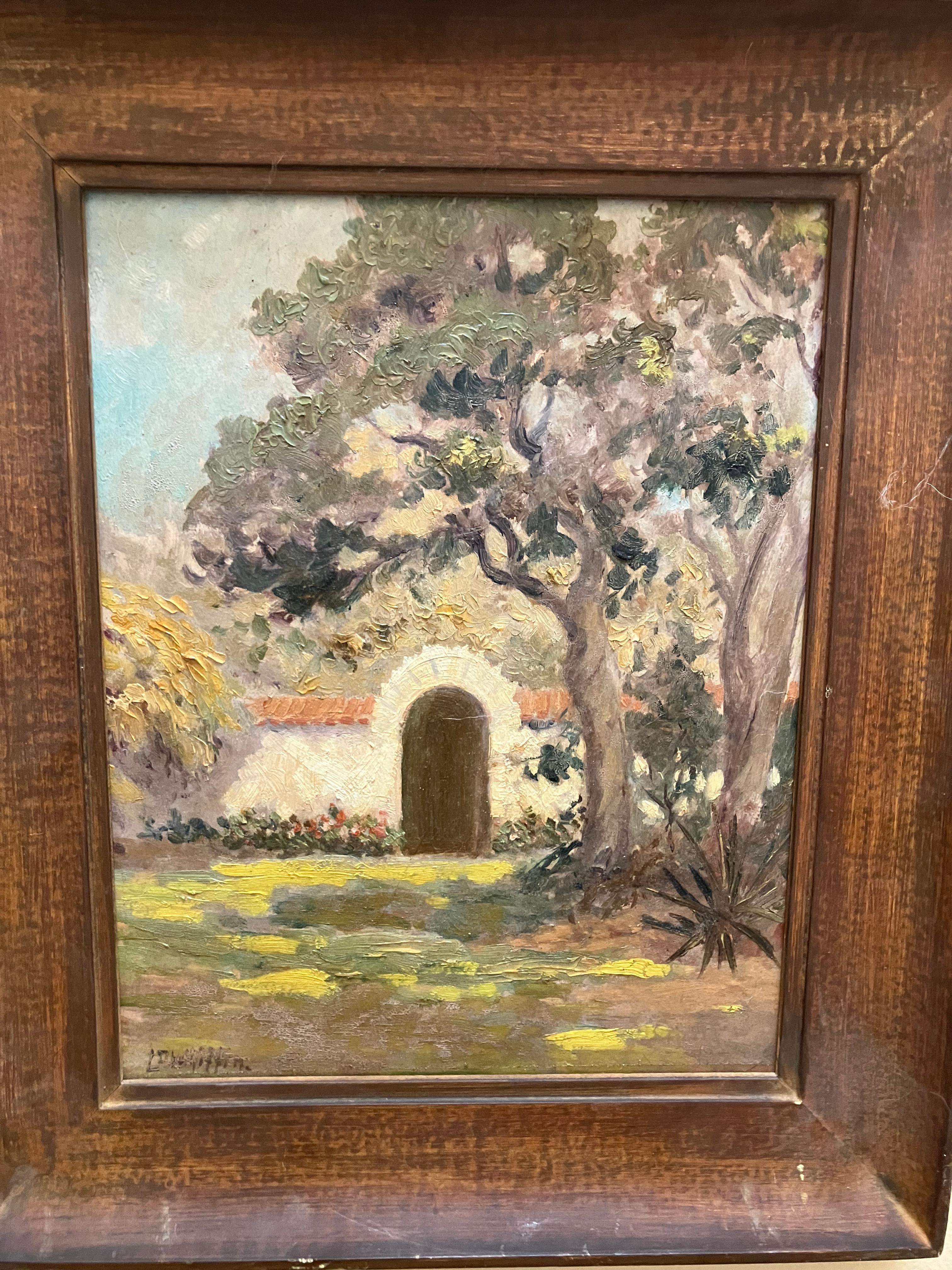 Landscape Painting di Unknown - Pittura misteriosa firmata