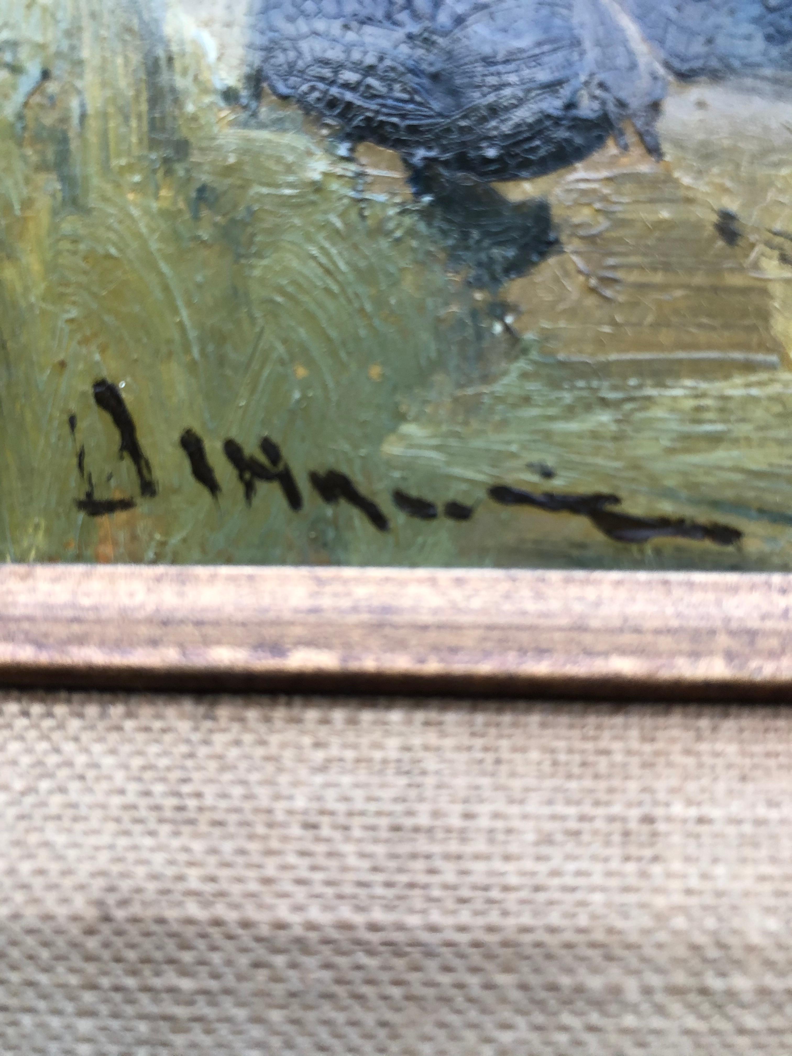 Mystery Spanish Impressionistic Merry Go Round Öl auf Karton (Impressionismus), Painting, von Unknown