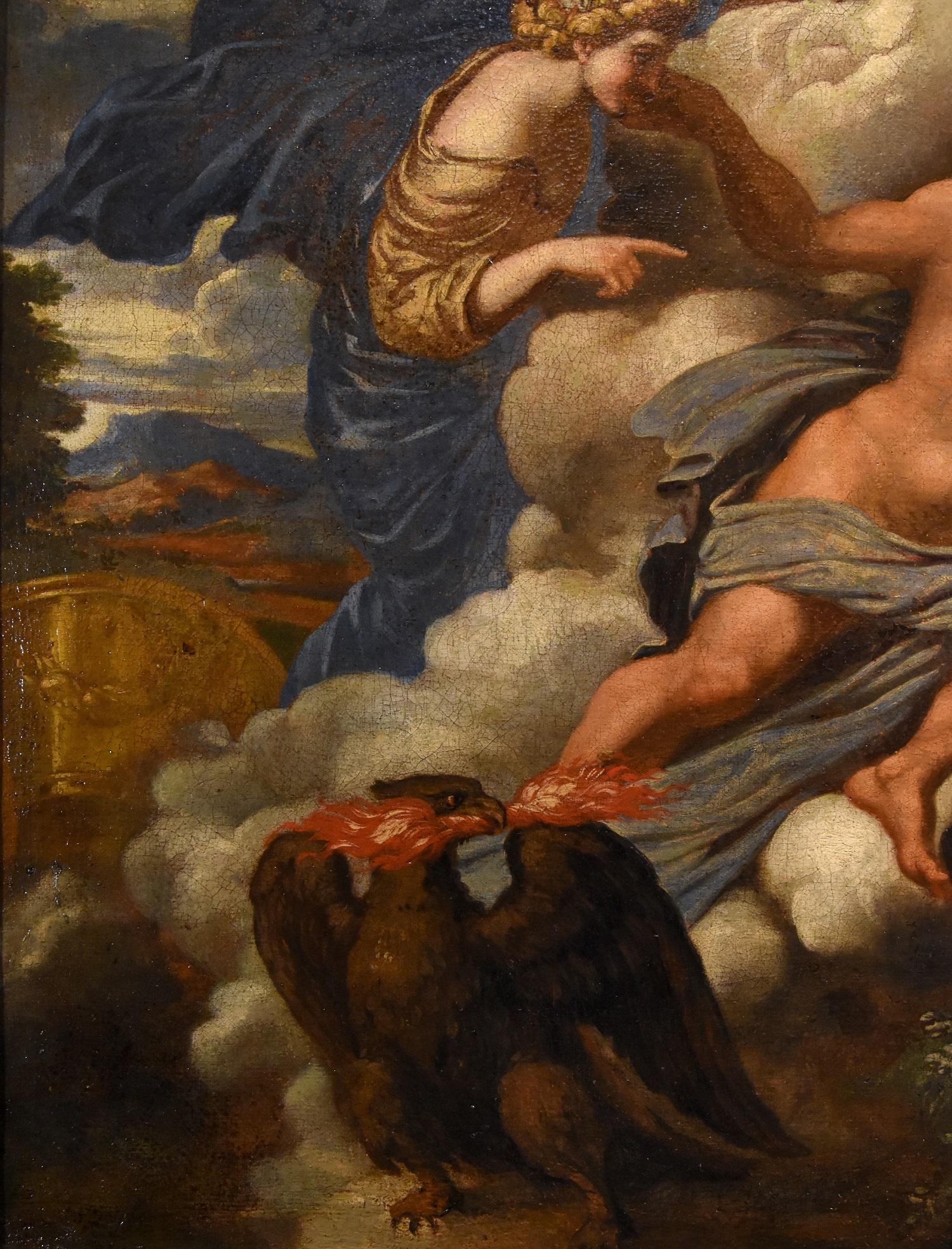 Mythologique Jupiter Canini Peinture Huile sur toile Ancien maître 17ème siècle Italie - Maîtres anciens Painting par Unknown
