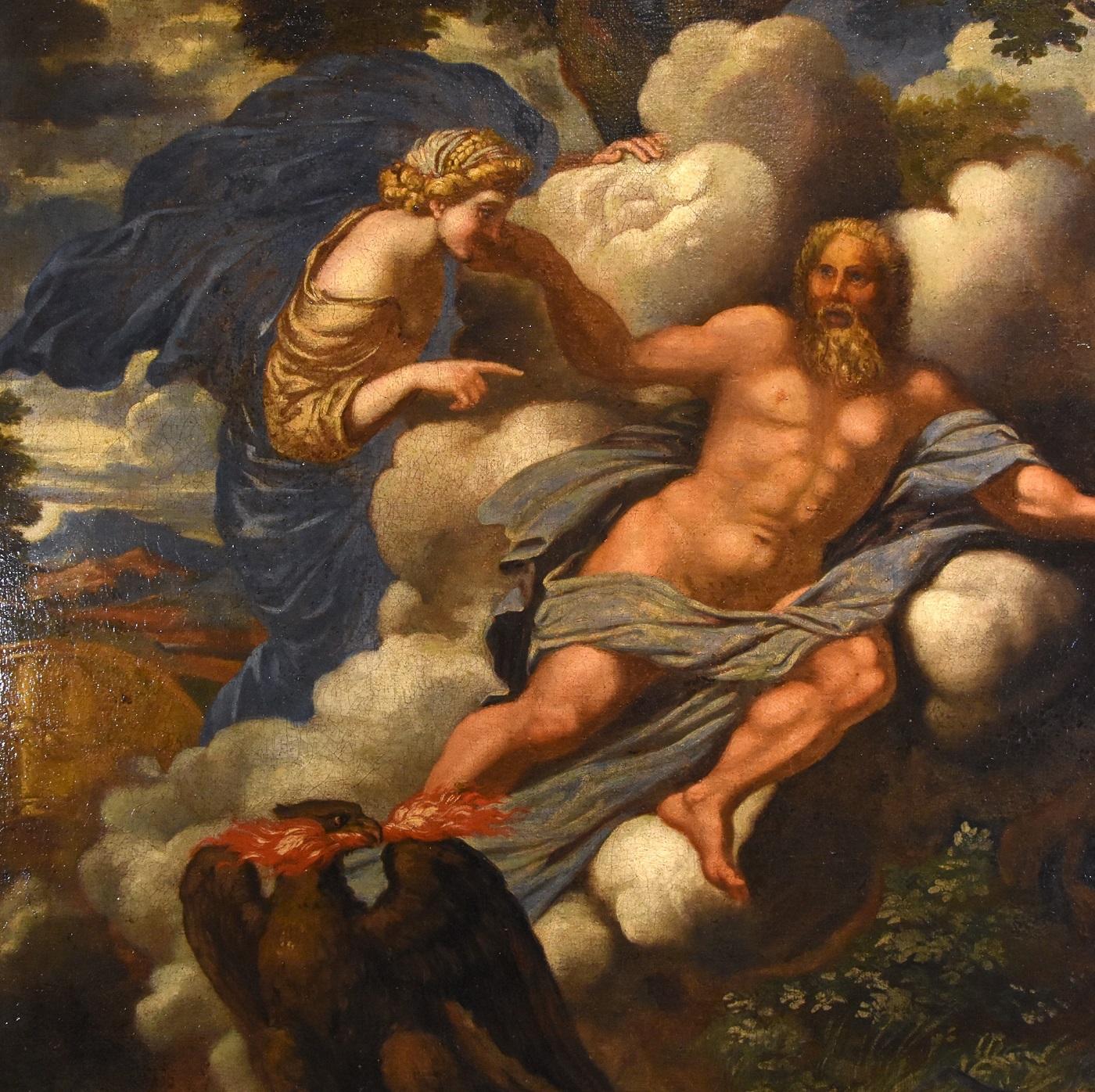 Mythologique Jupiter Canini Peinture Huile sur toile Ancien maître 17ème siècle Italie en vente 4