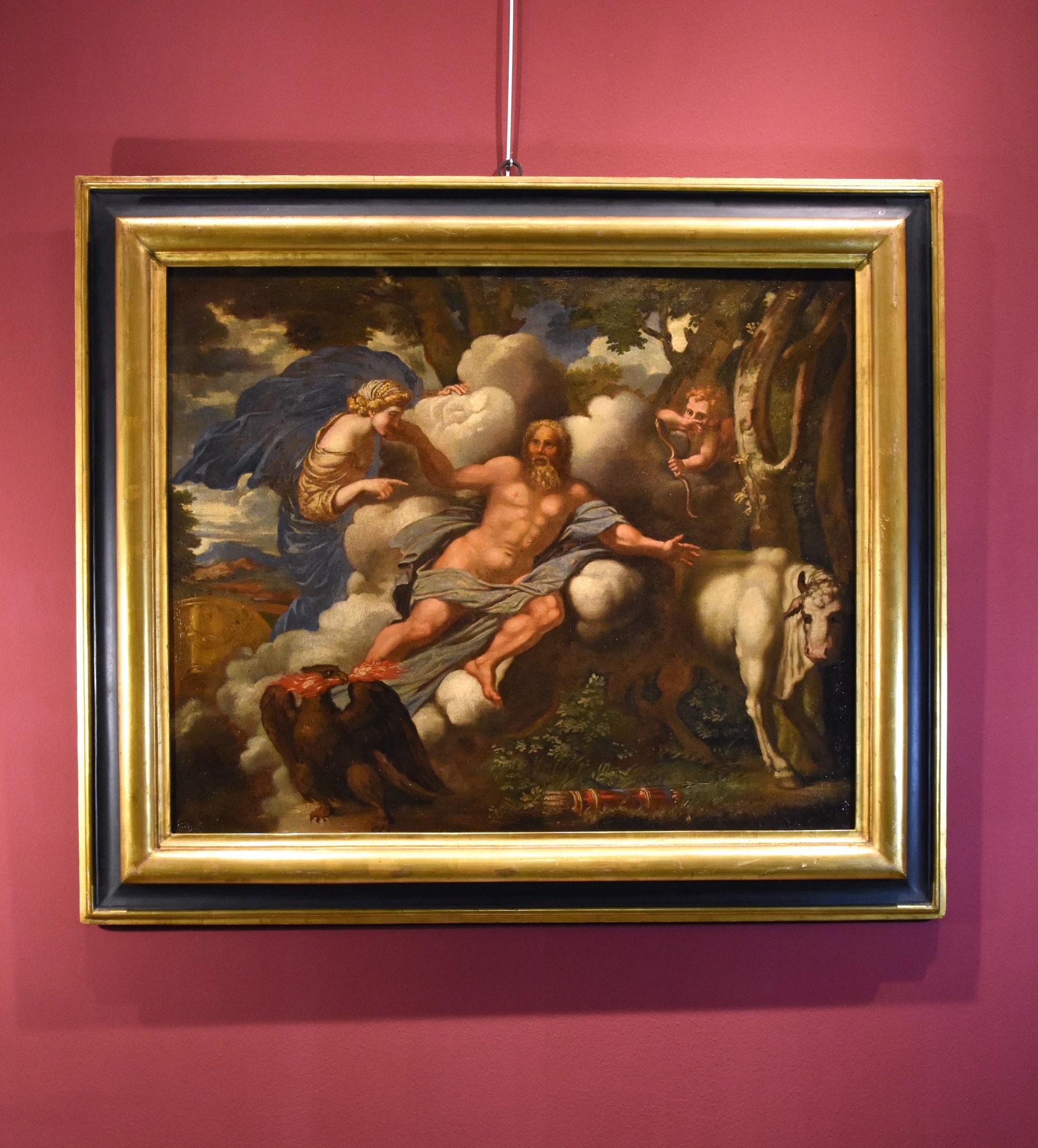 Mythological Jupiter Canini Paint Oil on canvas Old master 17th Century Italy For Sale 3