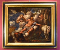 Giove mitologico Canini Dipinto Olio su tela Vecchio maestro 17° secolo Italia