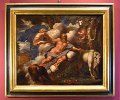 Antique Mythological Jupiter Canini Paint Oil on canvas Old master 17th Century Italy