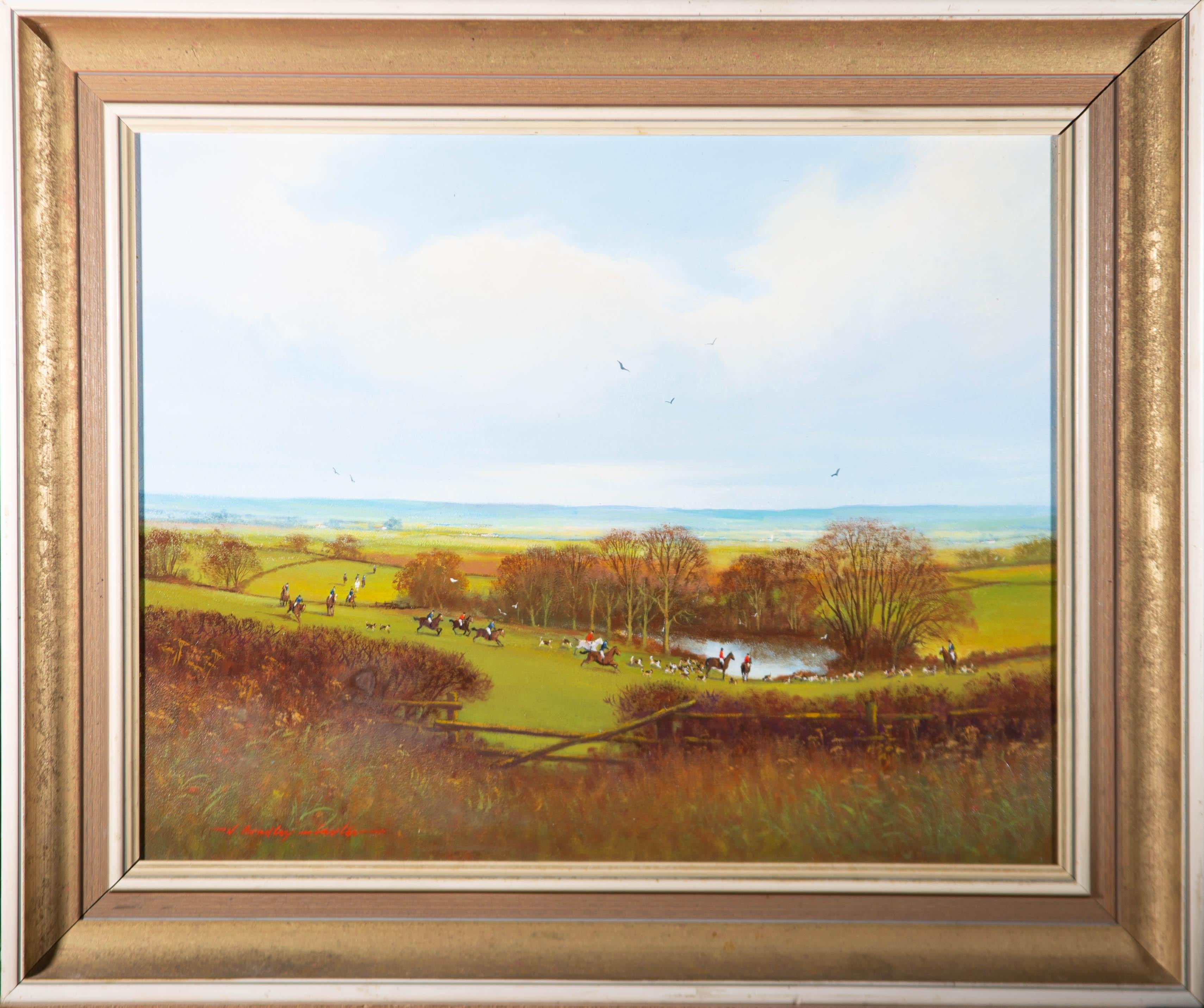 Unknown Landscape Painting - N. Bradley Winterton - Contemporary Oil, The Blackmore Vale Hut