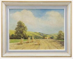 N. Marston - Framed 20th Century Oil, Last of the Wheat