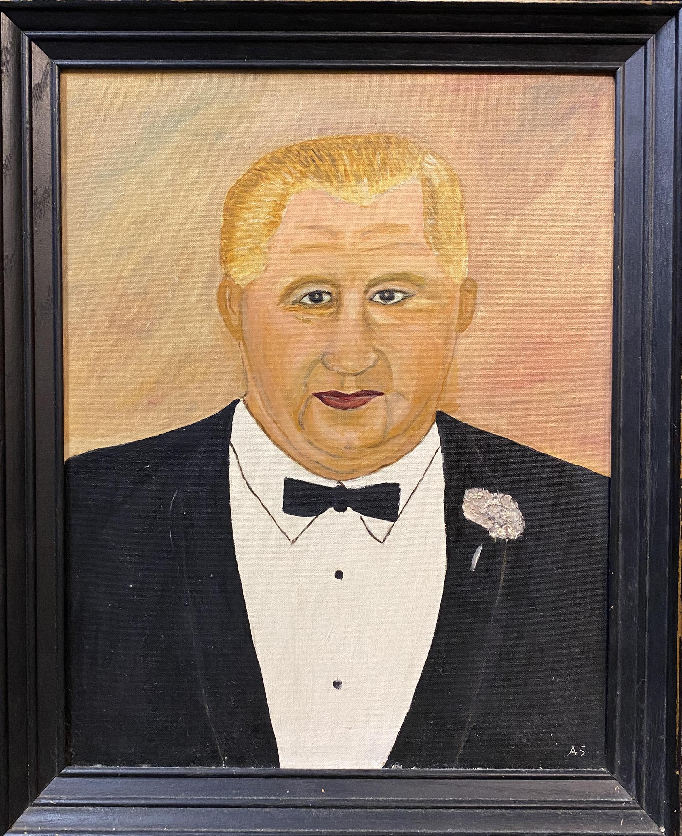Retrato Folclórico Ingenuo de un Hombre con Esmoquin - Art de Unknown