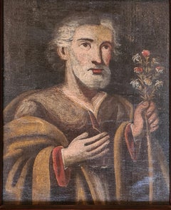 Naïve Portrait of St Joseph with Lillies