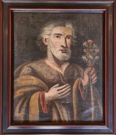 Naïve Portrait of St Joseph with Lillies