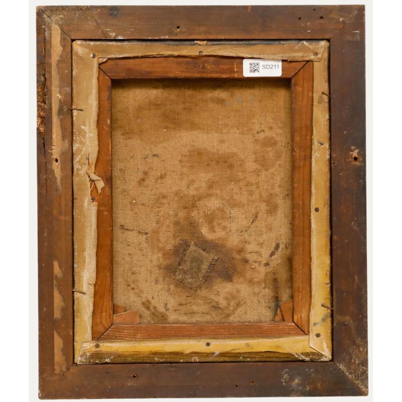 Naive Schule 19. Jahrhundert Öl - Geschwister (Braun), Figurative Painting, von Unknown