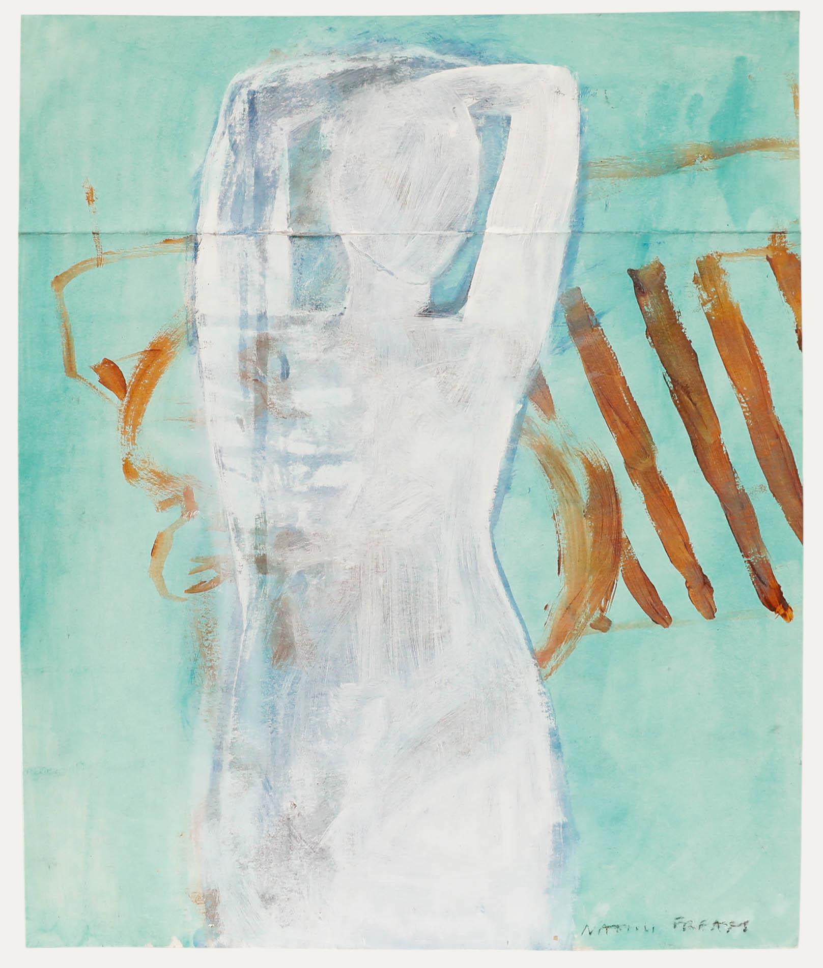 Unknown Figurative Painting – Naomi Frears (geb. 1963) - 20. Jahrhundert Acryl, Lebensstudie I