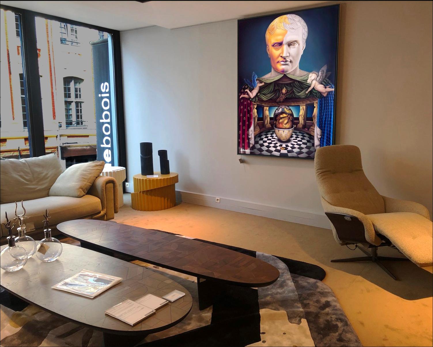 Napoléon Bonaparte – 

Dimensions: 146x97cm

Technique : Peinture à l'huile

Année:2021

Prix : 7 900 €

Born in Tehran, Behnaz Fallah known as Beni, seeks to bring a colorful perspective and breathe new life into the world of art. Self-taught