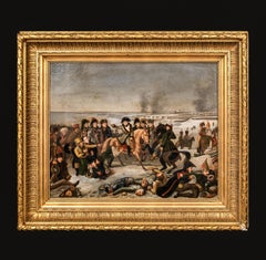 Napoleons Retreat From Russia, 19th Century  French School Large Napoleonic Wars