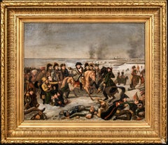 Napoleons Retreat From Russia, 19th Century  French School Large Napoleonic Wars