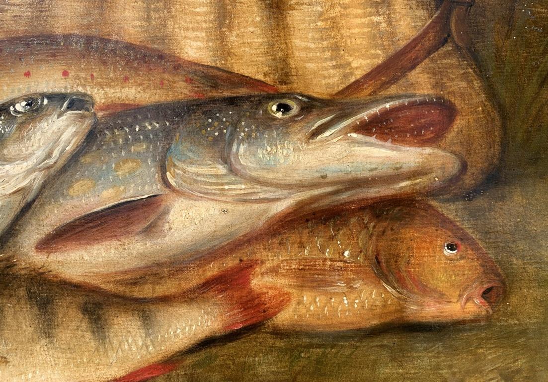 Dutch painter (19th century) - Still life of fish.

63 x 76 cm.

Antique oil painting on canvas, without frame.

Condition report: Original canvas. Good condition of the pictorial surface, there are signs of aging and wear.


- All shipments are