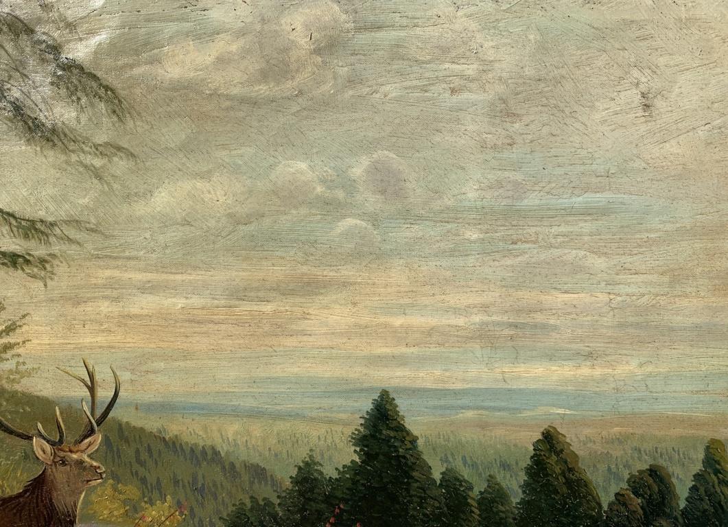 Pittore naturalista - Pittura paesaggistica della fine del XIX secolo - Monte dei Cervi 4