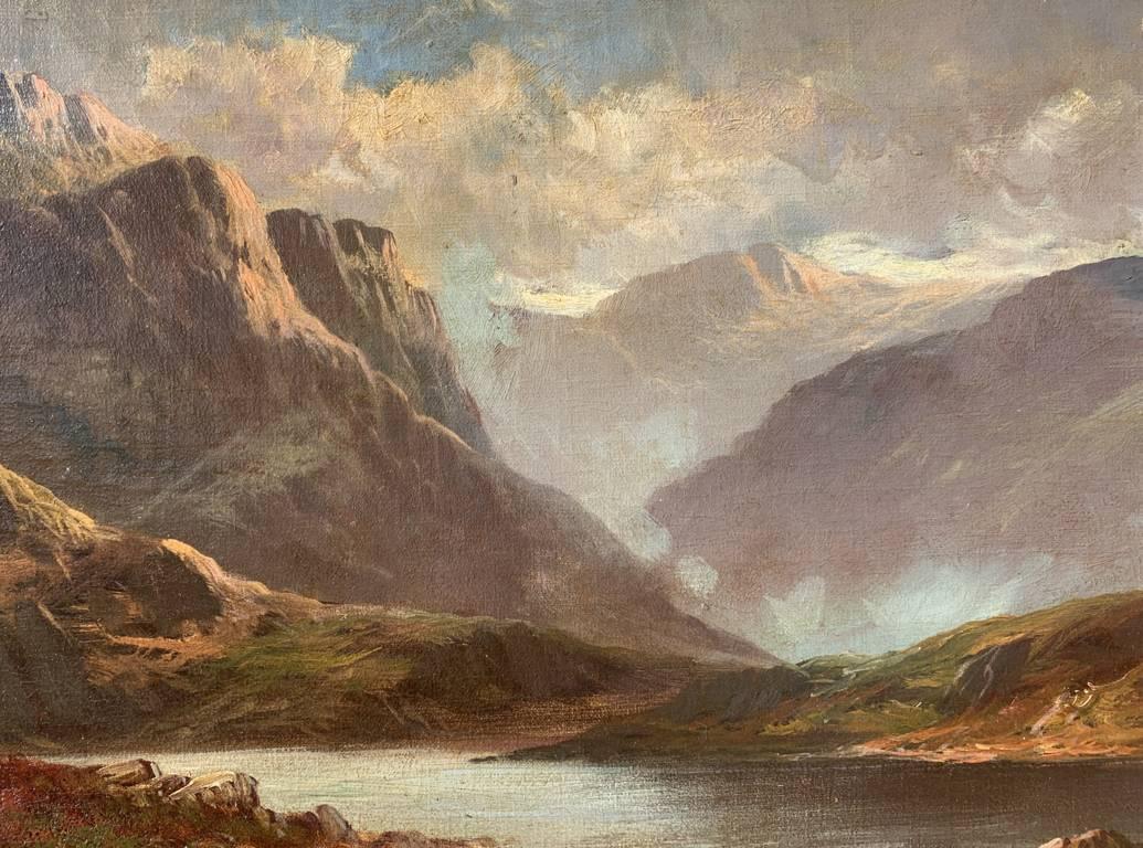 Naturalistischer britischer Maler - Landschaftsgemälde des 19. Jahrhunderts - Highland Cattle im Angebot 2