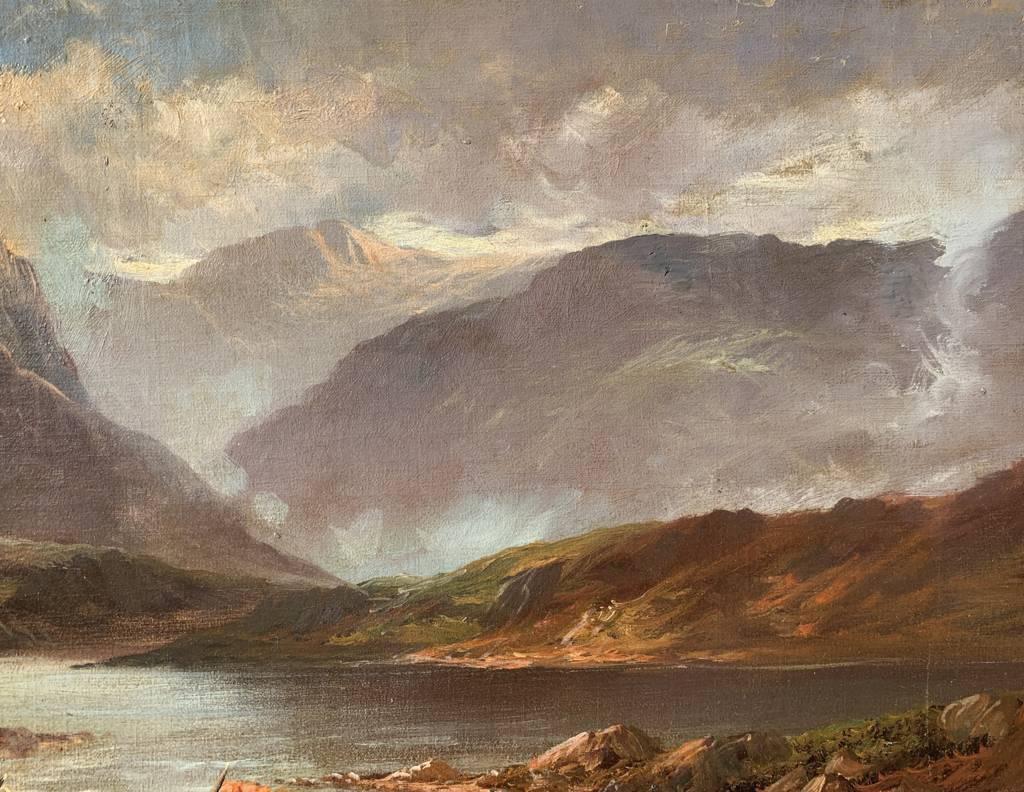 Naturalistischer britischer Maler - Landschaftsgemälde des 19. Jahrhunderts - Highland Cattle im Angebot 4