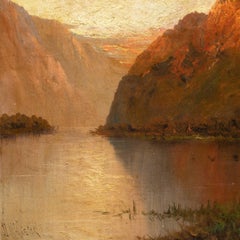 Naturalistic British painter - 19th century landscape painting - Loch Lomond